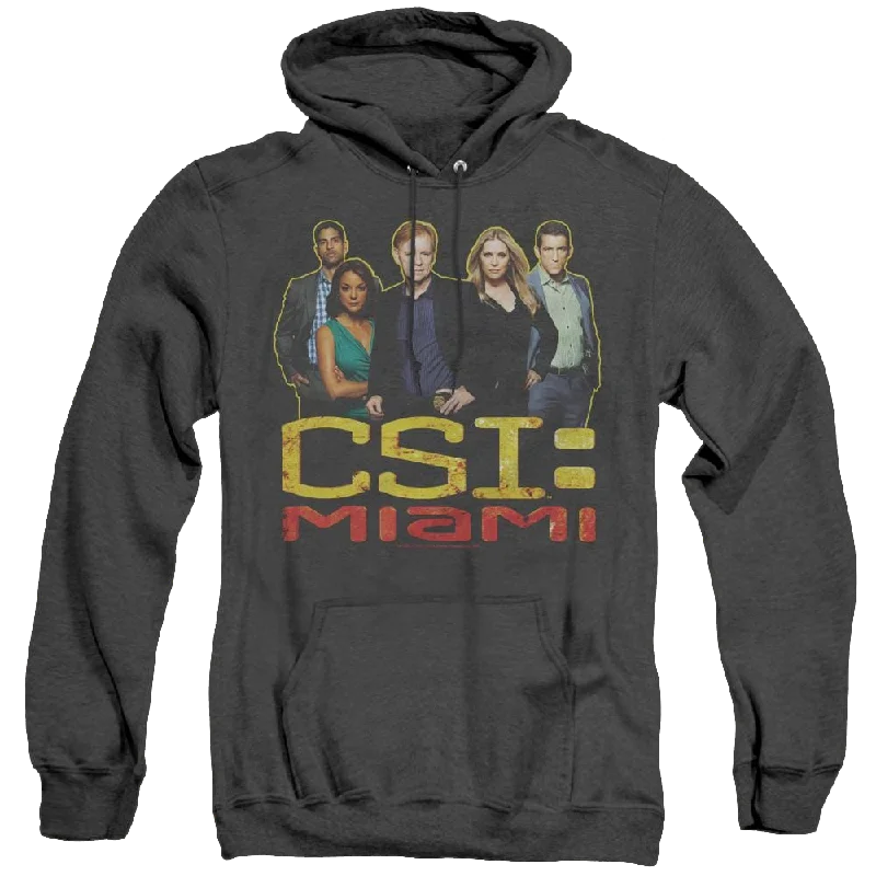Csi Miami The Cast In Black - Heather Pullover Hoodie Turtleneck Warm Pullover
