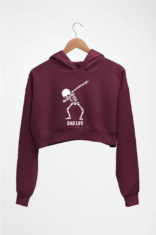 Dab Life Crop HOODIE FOR WOMEN Hoodie with Tied Waist Feminine Flattering
