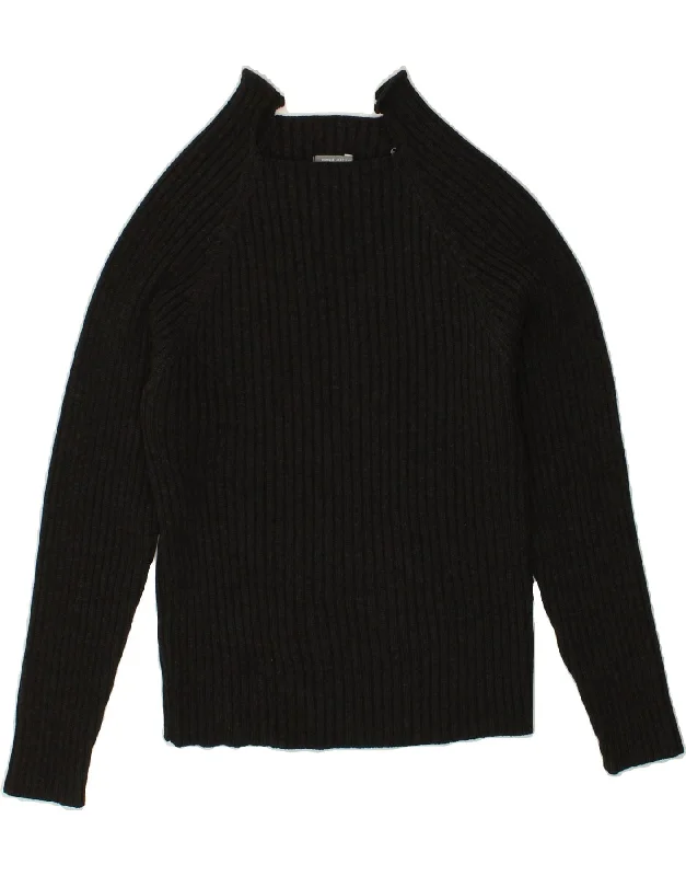 DANIELE ALESSANDRINI Womens Boat Neck Jumper Sweater UK 14 Large Grey Velvet Chenille Corduroy DANIELE ALESSANDRINI Womens Boat Neck Jumper Sweater UK 14 Large Grey Velvet Chenille Corduroy