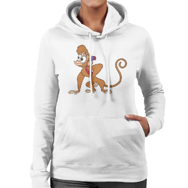 Disney Abu Smile Aladdin Women's Hooded Sweatshirt Hoodie with Hidden Zipper Minimalist Clean Disney Abu Smile Aladdin Women's Hooded Sweatshirt Hoodie with Hidden Zipper Minimalist Clean