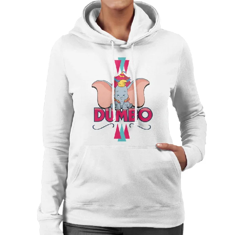 Disney Dumbo Ears Circus Art Women's Hooded Sweatshirt Cotton Hoodie Fleece Lining Warmth Disney Dumbo Ears Circus Art Women's Hooded Sweatshirt Cotton Hoodie Fleece Lining Warmth