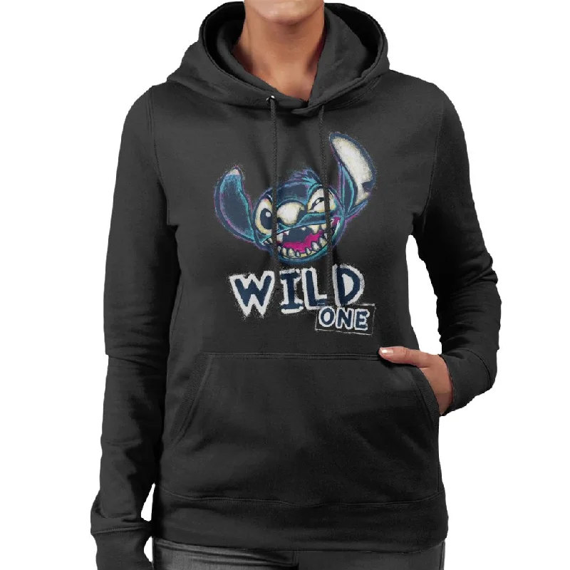 Disney Lilo And Stitch Experiment 626 Wild One Women's Hooded Sweatshirt Hoodie with Mesh Breathable Sporty Disney Lilo And Stitch Experiment 626 Wild One Women's Hooded Sweatshirt Hoodie with Mesh Breathable Sporty