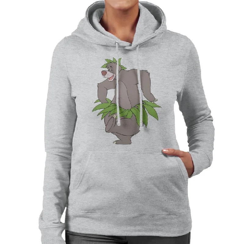 Disney The Jungle Book Baloo Leaf Dance Women's Hooded Sweatshirt Hoodie with Pattern Geometric Abstract Disney The Jungle Book Baloo Leaf Dance Women's Hooded Sweatshirt Hoodie with Pattern Geometric Abstract