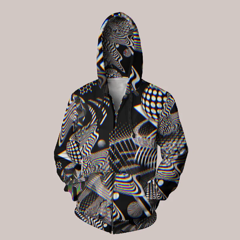 Dissolution Hoodie – Optical Psychedelic Art Hoodie with Pattern Geometric Abstract