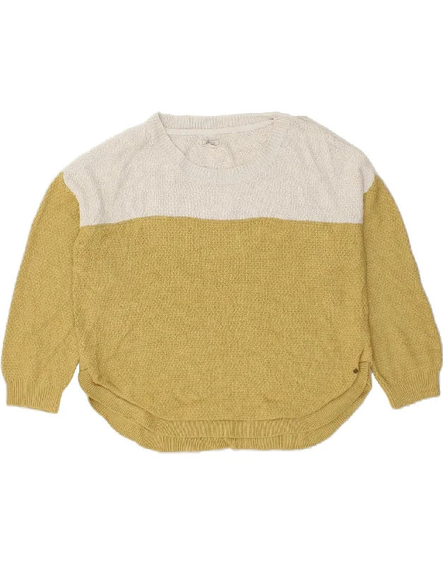 FAT FACE Womens Oversized Boat Neck Jumper Sweater UK 14 Large Yellow Spandex Rayon Corduroy FAT FACE Womens Oversized Boat Neck Jumper Sweater UK 14 Large Yellow Spandex Rayon Corduroy