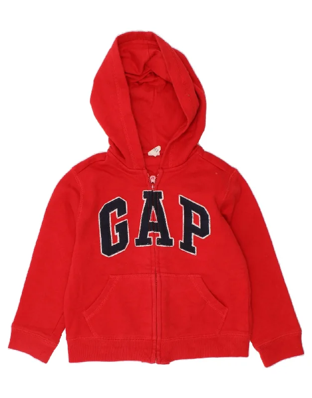 GAP Boys Graphic Zip Hoodie Sweater 4-5 Years Red Cotton Hoodie with Hem Detail Decorative Unique GAP Boys Graphic Zip Hoodie Sweater 4-5 Years Red Cotton Hoodie with Hem Detail Decorative Unique