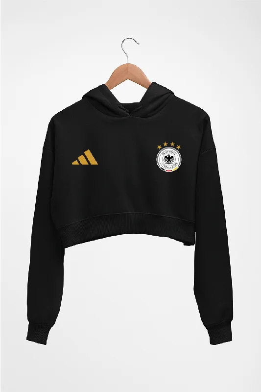 Germany Football Crop HOODIE FOR WOMEN Hoodie with Double Zipper Versatile Adjustable Germany Football Crop HOODIE FOR WOMEN Hoodie with Double Zipper Versatile Adjustable