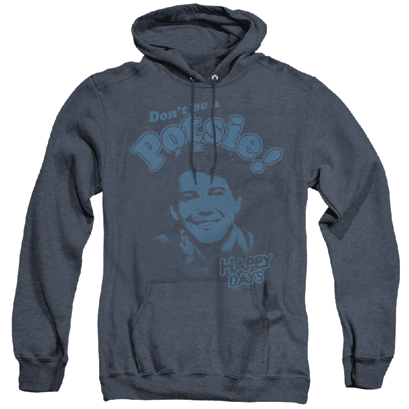 Happy Days Dont Be A Potsy - Heather Pullover Hoodie Spaghetti Sleeve Top
