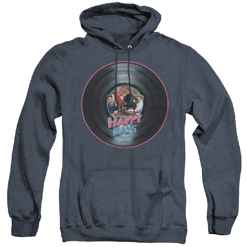 Happy Days On The Record - Heather Pullover Hoodie Fleece Warm Pullover