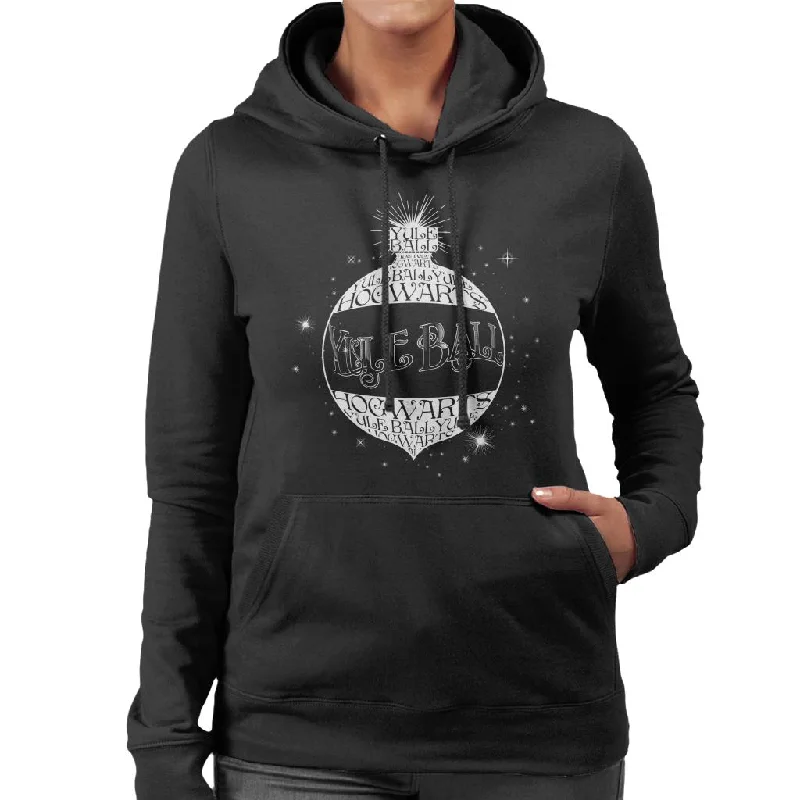 Harry Potter Christmas Hogwarts Yule Ball Bauble Women's Hooded Sweatshirt Hoodie with Ribbed Neckline Snug Warm Harry Potter Christmas Hogwarts Yule Ball Bauble Women's Hooded Sweatshirt Hoodie with Ribbed Neckline Snug Warm