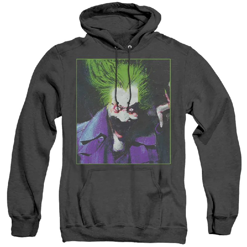 Joker, The Arkham Asylum Joker - Heather Pullover Hoodie Besom Neck Pullover