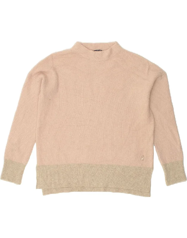 JOULES Womens Oversized Crew Neck Jumper Sweater UK 12 Medium Pink Graphic Sweater Embroidered Appliqued JOULES Womens Oversized Crew Neck Jumper Sweater UK 12 Medium Pink Graphic Sweater Embroidered Appliqued
