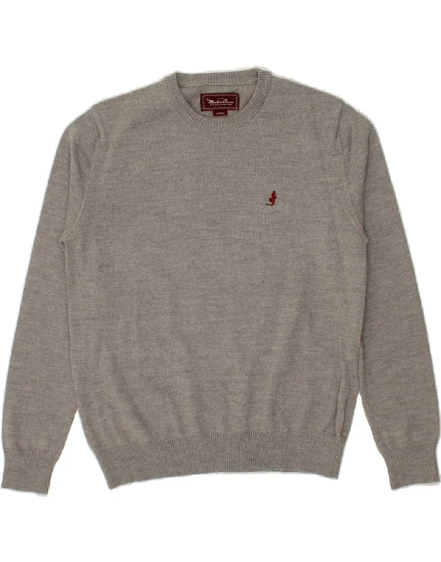 MARLBORO CLASSICS Womens Crew Neck Jumper Sweater UK 16 Large Grey Neon Metallic Matte MARLBORO CLASSICS Womens Crew Neck Jumper Sweater UK 16 Large Grey Neon Metallic Matte