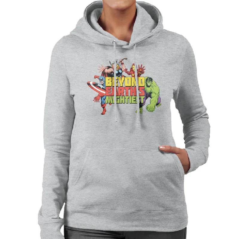 Marvel Avengers Attack Beyond Earths Mightiest Women's Hooded Sweatshirt Hoodie with Emblem Brand Identity Marvel Avengers Attack Beyond Earths Mightiest Women's Hooded Sweatshirt Hoodie with Emblem Brand Identity