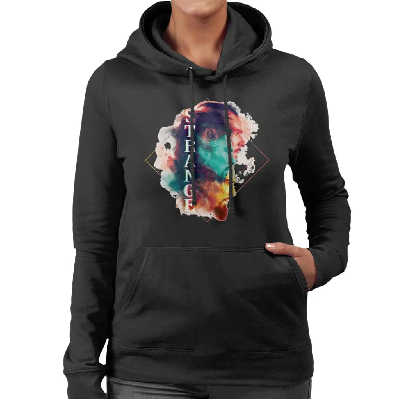 Marvel Doctor Strange Abstract Face Montage Women's Hooded Sweatshirt Oversized Hoodie Comfort Casual Marvel Doctor Strange Abstract Face Montage Women's Hooded Sweatshirt Oversized Hoodie Comfort Casual