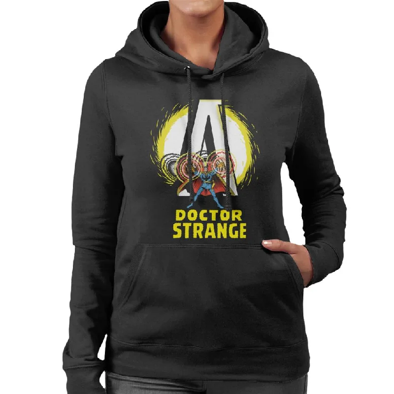 Marvel Doctor Strange Spellcasting Women's Hooded Sweatshirt Hoodie with Thumb Holes Functional Cozy Marvel Doctor Strange Spellcasting Women's Hooded Sweatshirt Hoodie with Thumb Holes Functional Cozy