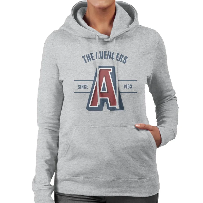 Marvel The Avengers A College Sports Style Since 1963 Women's Hooded Sweatshirt Hoodie with Lining Warm Insulated Marvel The Avengers A College Sports Style Since 1963 Women's Hooded Sweatshirt Hoodie with Lining Warm Insulated