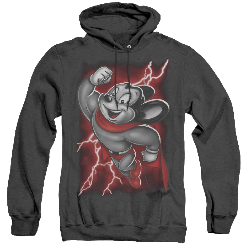 Mighty Mouse Mighty Storm - Heather Pullover Hoodie Besom Neck Pullover
