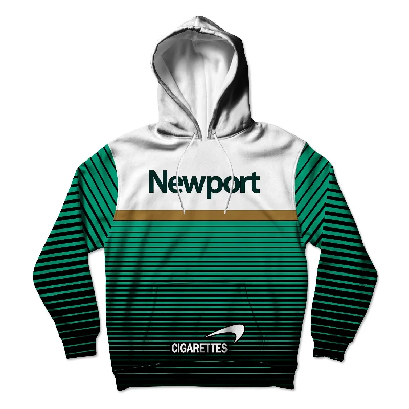 Newport Unisex Hoodie Hoodie with Button Placket Classic Preppy