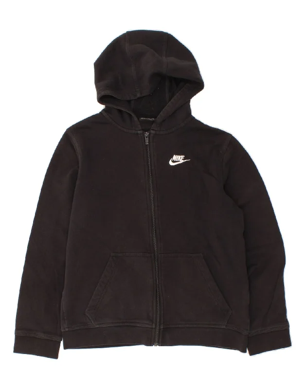 NIKE Boys Standard Fit Zip Hoodie Sweater 13-14 Years XL Black Cotton Hoodie with Oversized Fit Loose Comfortable NIKE Boys Standard Fit Zip Hoodie Sweater 13-14 Years XL Black Cotton Hoodie with Oversized Fit Loose Comfortable