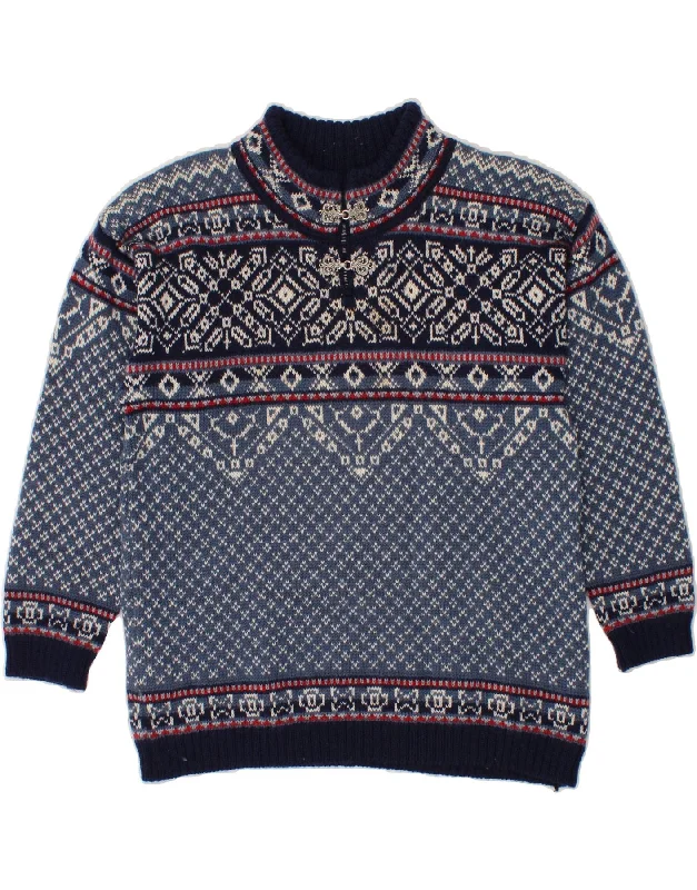 NORWEAR Womens Turtle Neck Jumper Sweater UK 14 Medium Navy Blue Fair Isle Cotton Fabric Linen Fabric Terry Fabric NORWEAR Womens Turtle Neck Jumper Sweater UK 14 Medium Navy Blue Fair Isle Cotton Fabric Linen Fabric Terry Fabric