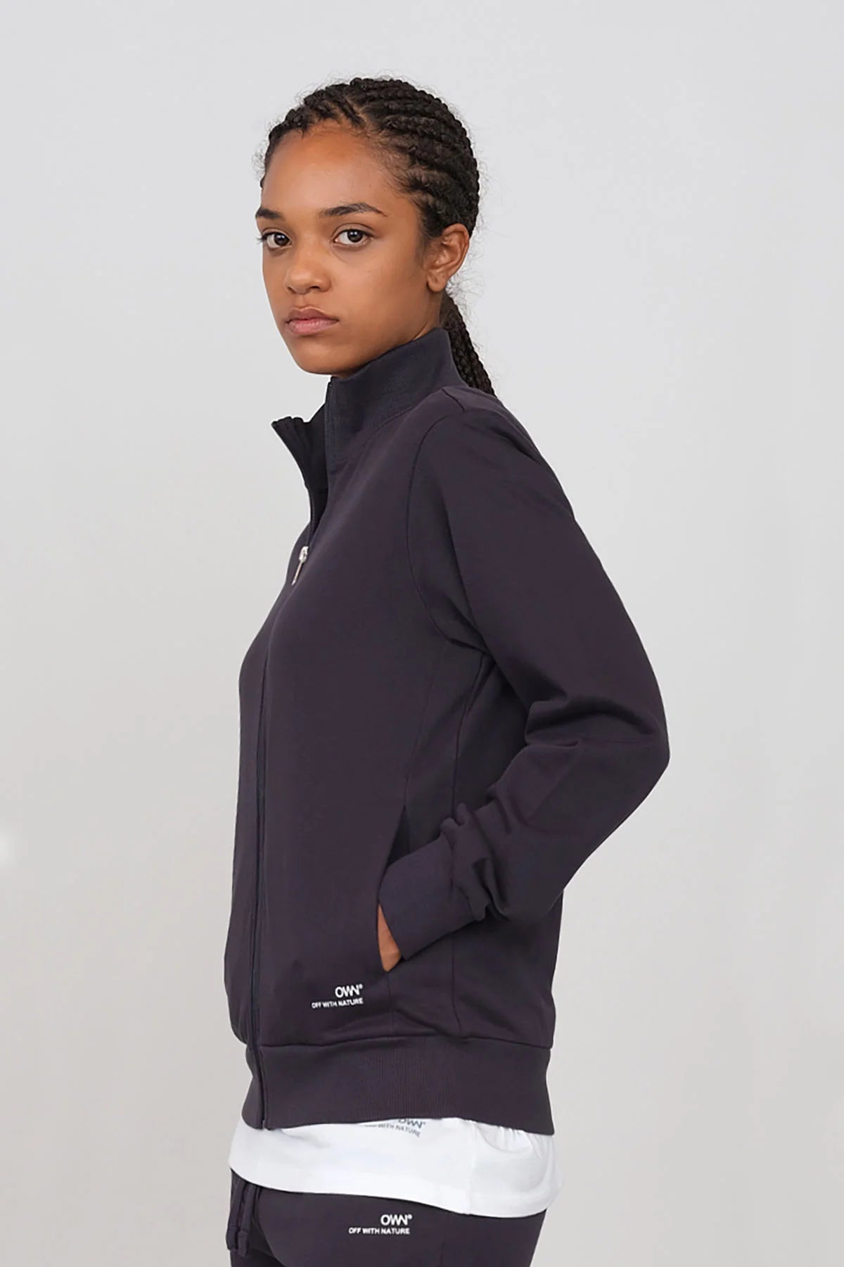Women's Gauzed Sweatshirt With A Zipper Hoodie with Elastic Cuffs Stretchable Comfortable Women's Gauzed Sweatshirt With A Zipper Hoodie with Elastic Cuffs Stretchable Comfortable