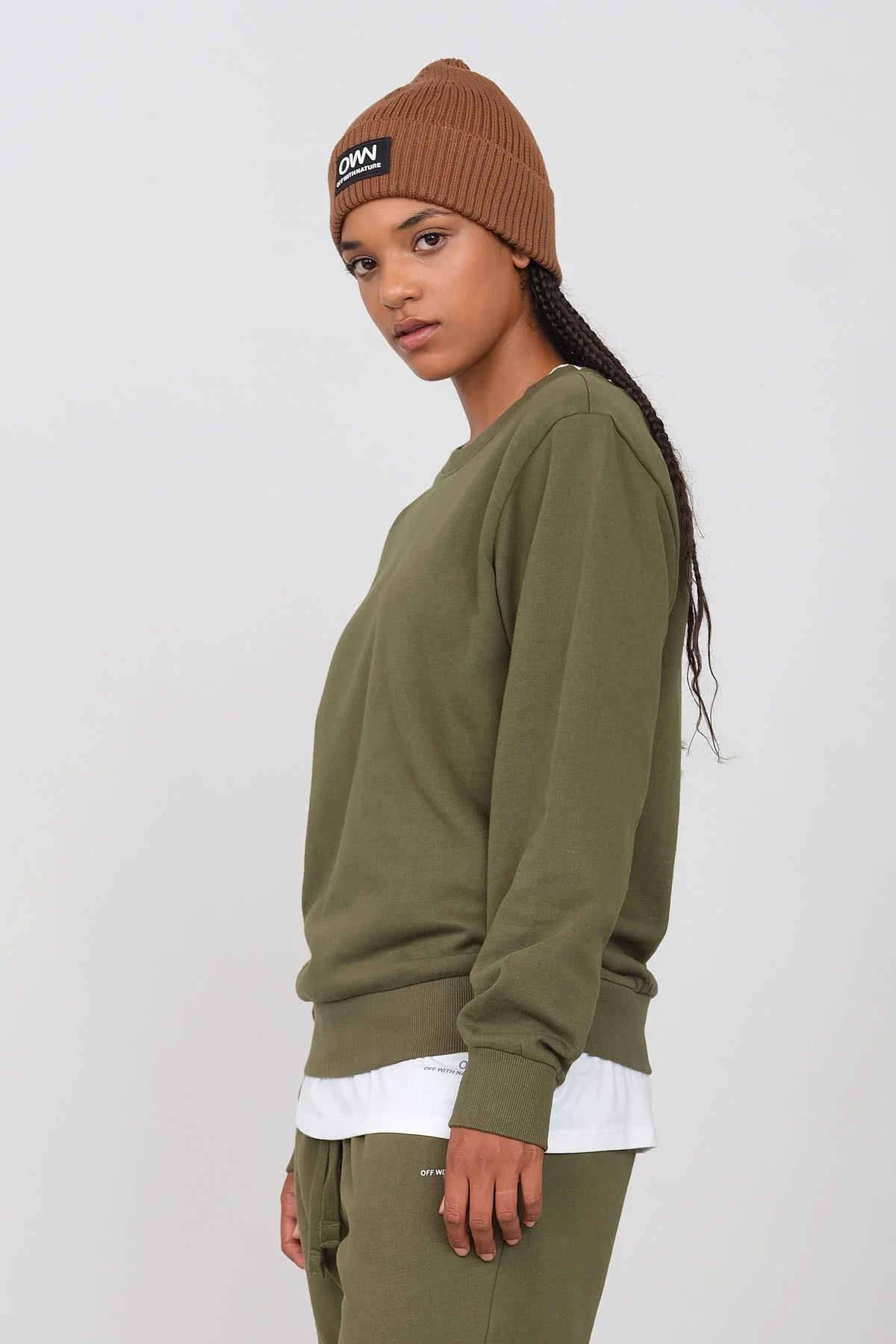 Women's Gauzed Crewneck Sweatshirt Military Green Hoodie with Camouflage Military Edgy Women's Gauzed Crewneck Sweatshirt Military Green Hoodie with Camouflage Military Edgy