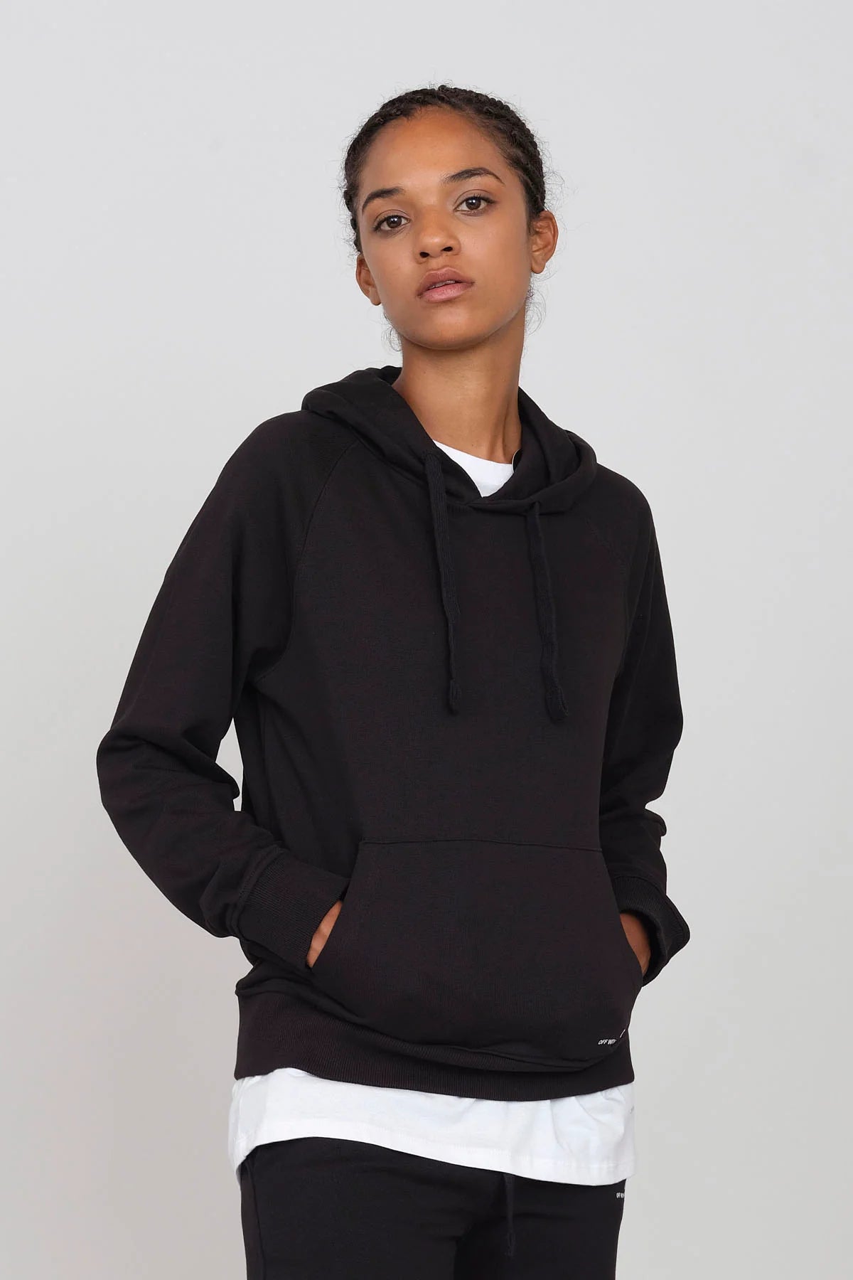 Women's Hoodie Black Hoodie with Longline Fit Extended Stylish