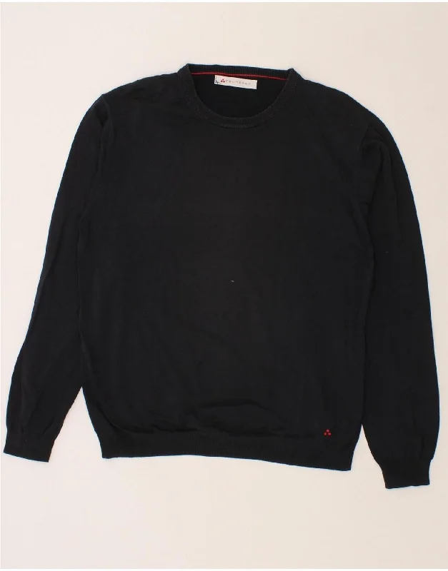 PEUTEREY Womens Crew Neck Jumper Sweater UK 20 2XL Navy Blue Cotton Lightweight Heavyweight Midweight PEUTEREY Womens Crew Neck Jumper Sweater UK 20 2XL Navy Blue Cotton Lightweight Heavyweight Midweight