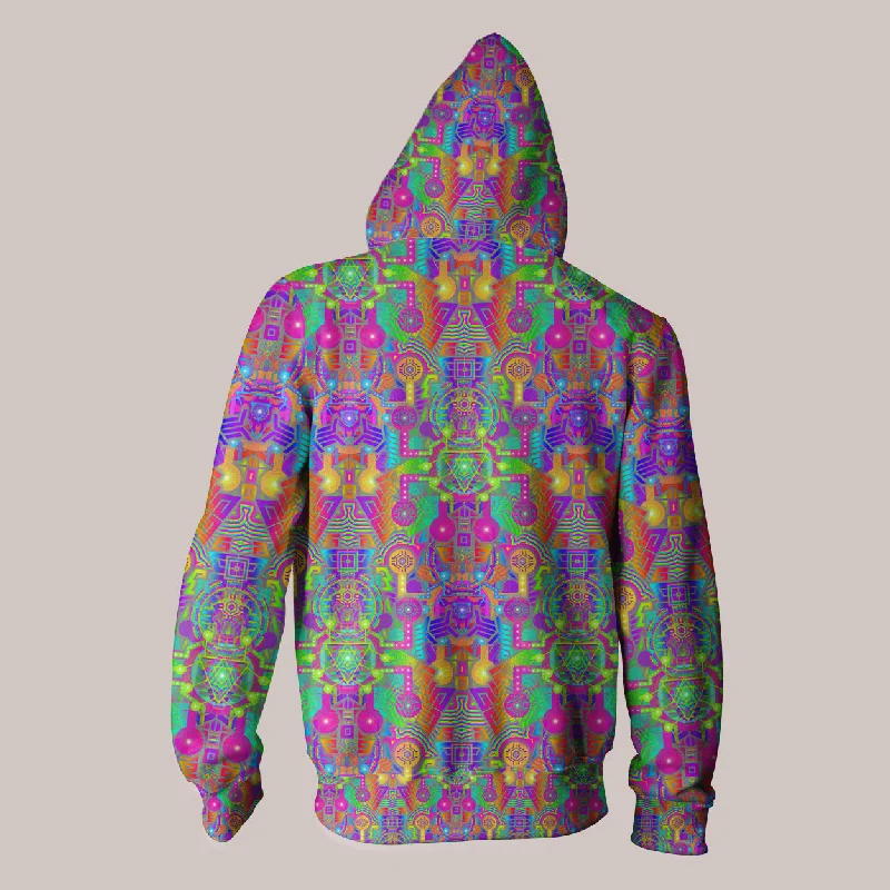 Psychedelic Hoodie (UV/RGB, Eco-Friendly, Unisex, Zip-Up) | BLEEP BLOOP Hoodie with Slim Fit Tailored Modern Psychedelic Hoodie (UV/RGB, Eco-Friendly, Unisex, Zip-Up) | BLEEP BLOOP Hoodie with Slim Fit Tailored Modern