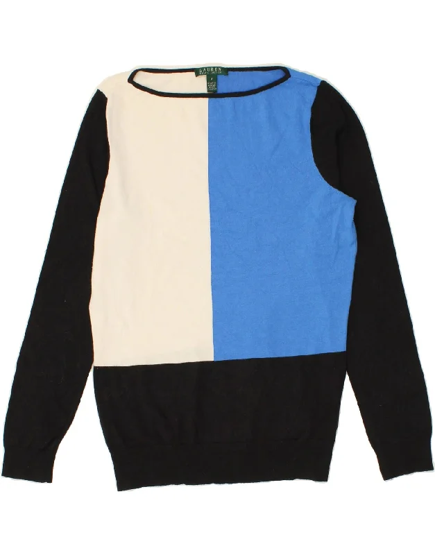 RALPH LAUREN Womens Boat Neck Jumper Sweater UK 14 Medium Multicoloured Casual Formal Business RALPH LAUREN Womens Boat Neck Jumper Sweater UK 14 Medium Multicoloured Casual Formal Business