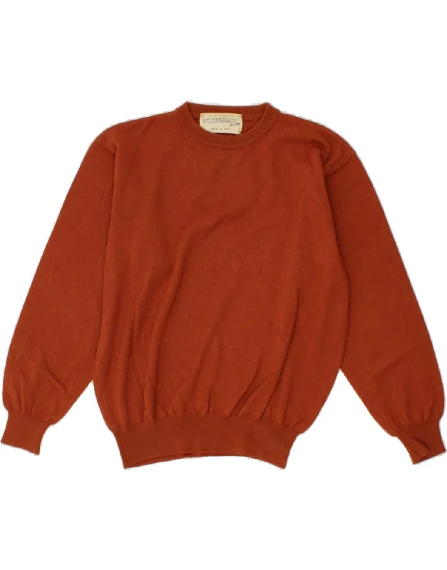ST. GERMAIN Womens Crew Neck Jumper Sweater UK 16 Large Brown Wool Ribbed Striped Patterned ST. GERMAIN Womens Crew Neck Jumper Sweater UK 16 Large Brown Wool Ribbed Striped Patterned