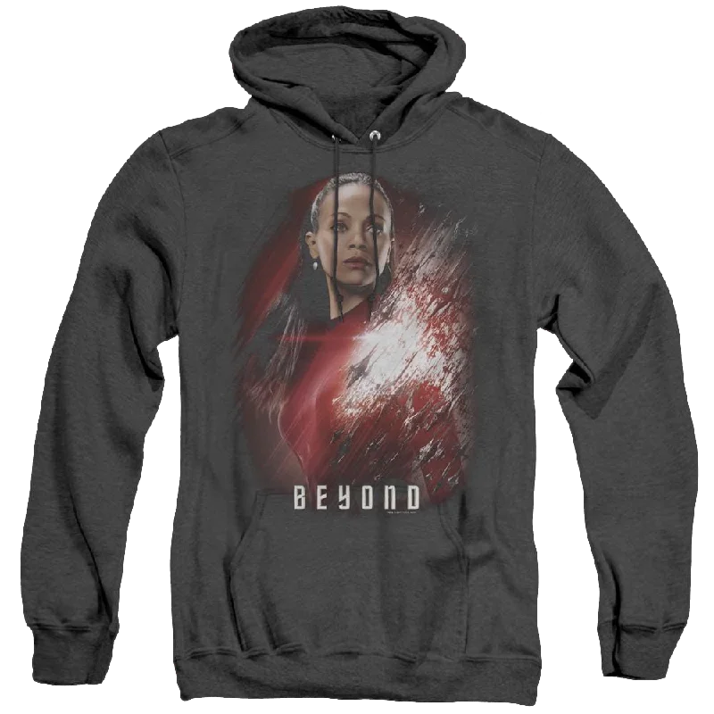 Star Trek Beyond Uhura Poster - Heather Pullover Hoodie Leg Sleeve Comfort