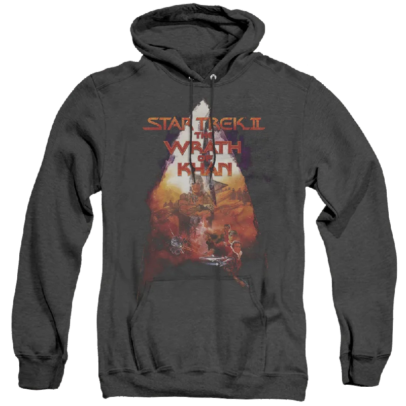 Star Trek Movies Twok Poster - Heather Pullover Hoodie Over Sleeve Pullover