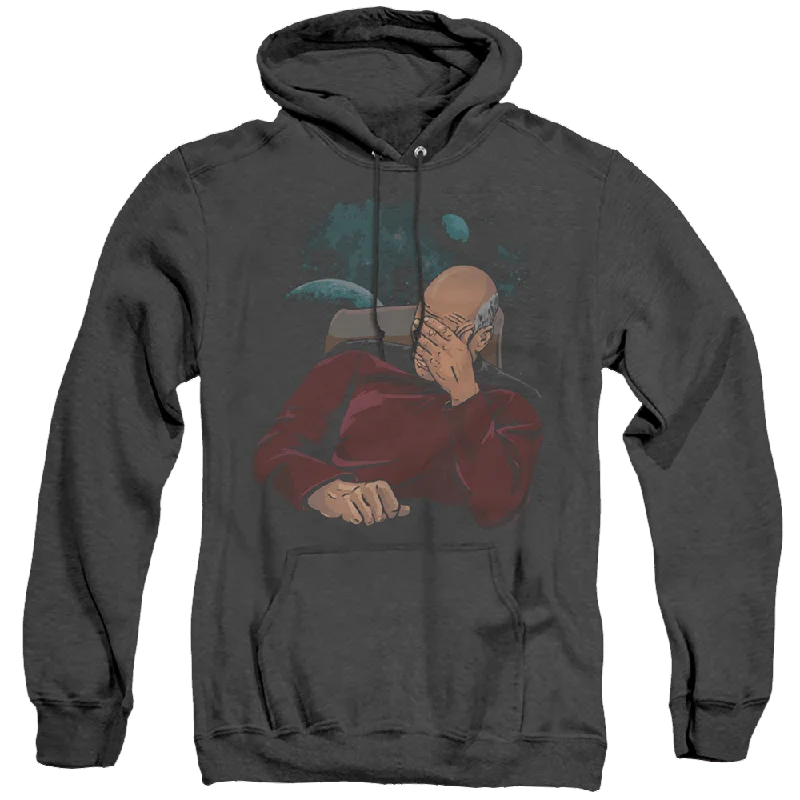 Star Trek The Next Generation Facepalm - Heather Pullover Hoodie Hooded Pullover Sweater Star Trek The Next Generation Facepalm - Heather Pullover Hoodie Hooded Pullover Sweater