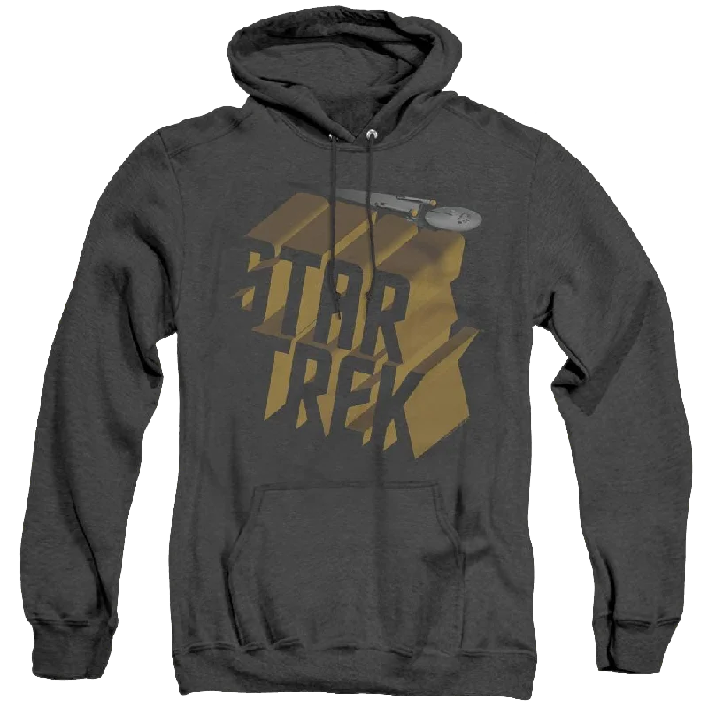 Star Trek The Original Series 3D Logo - Heather Pullover Hoodie Turtleneck Warm Pullover Star Trek The Original Series 3D Logo - Heather Pullover Hoodie Turtleneck Warm Pullover