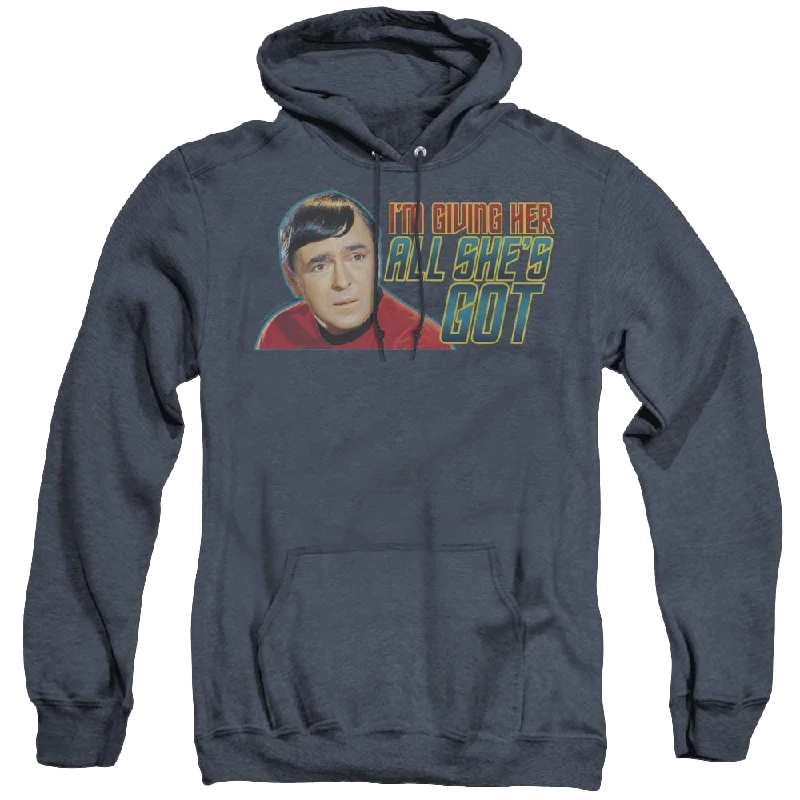 Star Trek The Original Series All Shes Got - Heather Pullover Hoodie Cashmere Luxurious Pullover Star Trek The Original Series All Shes Got - Heather Pullover Hoodie Cashmere Luxurious Pullover
