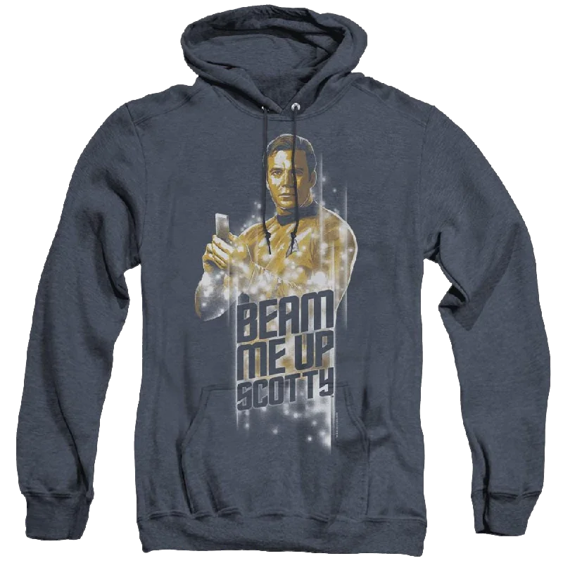 Star Trek The Original Series Beam Me Up - Heather Pullover Hoodie High Neck Pullover Star Trek The Original Series Beam Me Up - Heather Pullover Hoodie High Neck Pullover