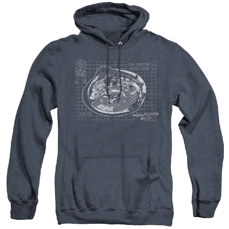 Star Trek The Original Series Bridge Prints - Heather Pullover Hoodie Long Sleeve Pullover Star Trek The Original Series Bridge Prints - Heather Pullover Hoodie Long Sleeve Pullover