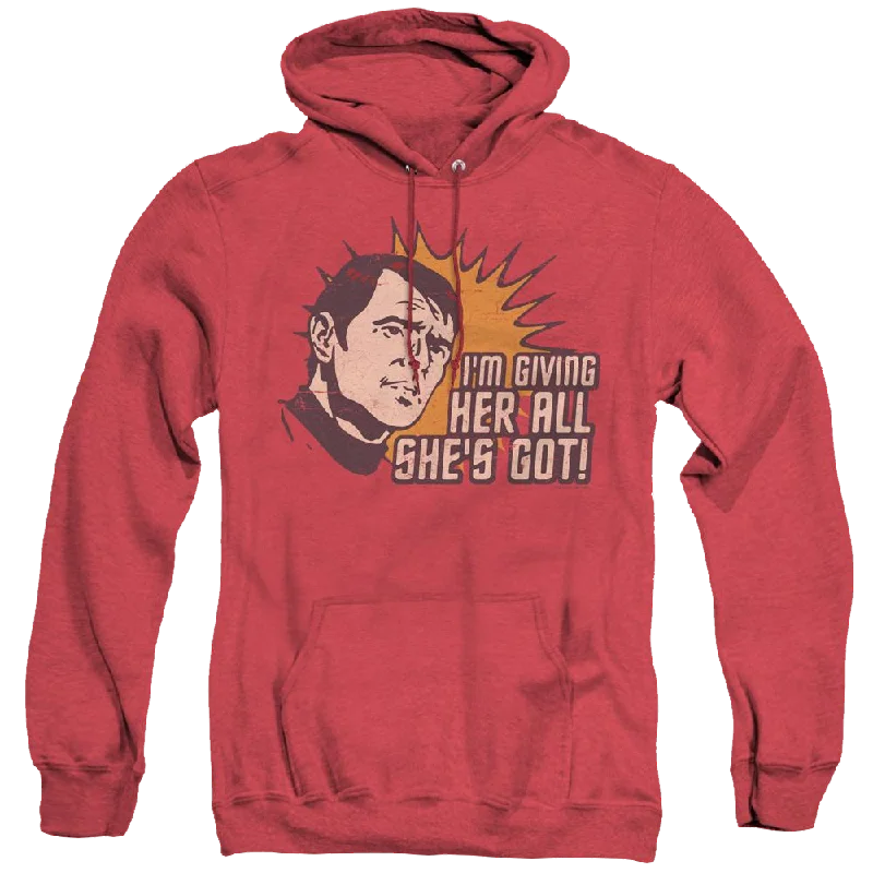Star Trek The Original Series Everything - Heather Pullover Hoodie Chunky Knit Pullover Star Trek The Original Series Everything - Heather Pullover Hoodie Chunky Knit Pullover