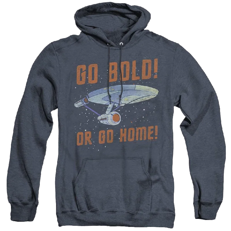 Star Trek The Original Series Go Bold - Heather Pullover Hoodie Bateau Neck Pullover Star Trek The Original Series Go Bold - Heather Pullover Hoodie Bateau Neck Pullover