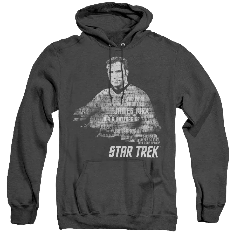 Star Trek The Original Series Kirk Words - Heather Pullover Hoodie Cowl Neck Pullover Star Trek The Original Series Kirk Words - Heather Pullover Hoodie Cowl Neck Pullover