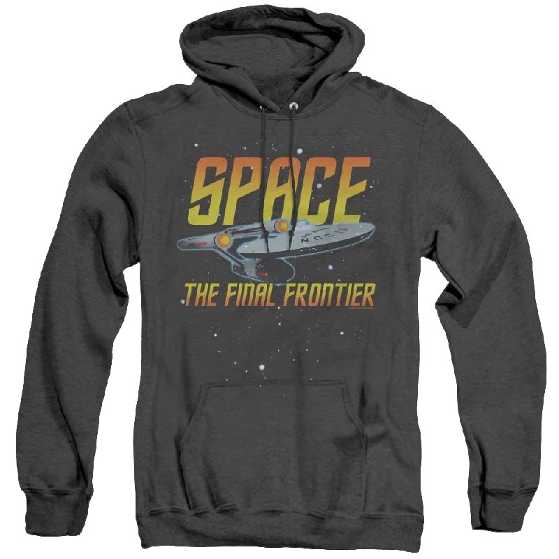 Star Trek The Original Series Space - Heather Pullover Hoodie Short Sleeve Top
