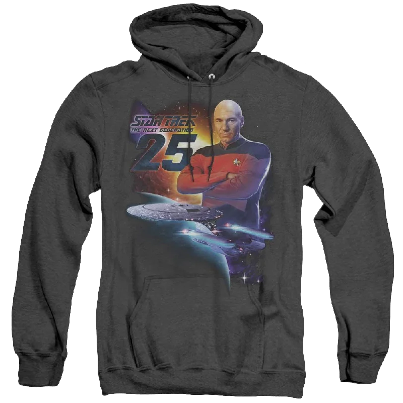 Star Trek The Original Series Tng 25 - Heather Pullover Hoodie One Shoulder Top