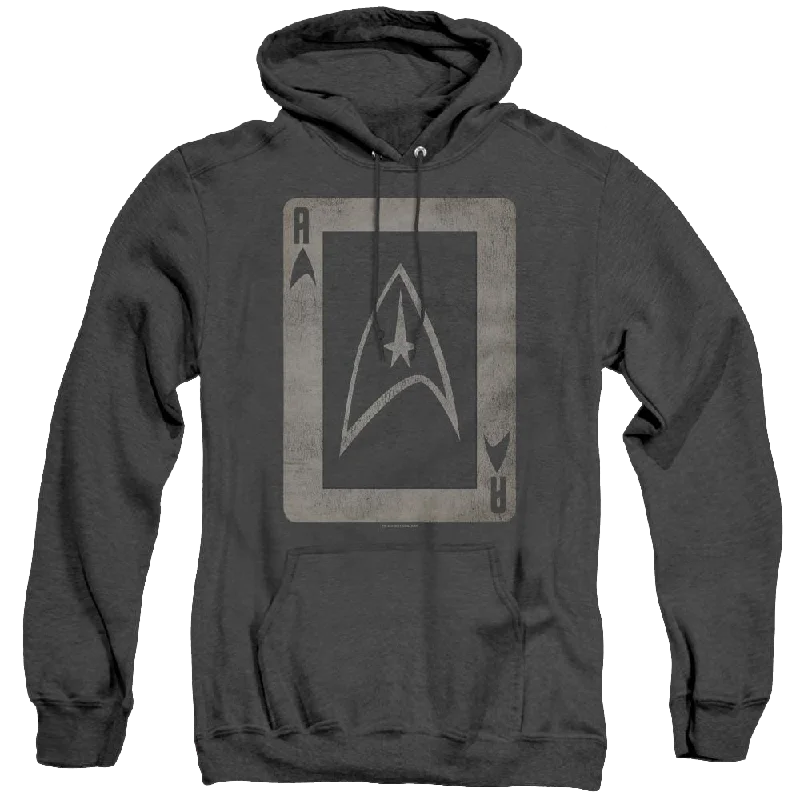 Star Trek The Original Series Tos Ace - Heather Pullover Hoodie Crew Neck Wool