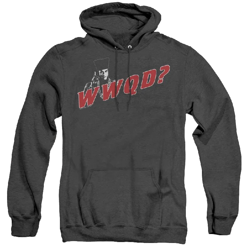 Star Trek The Original Series Wwqd - Heather Pullover Hoodie Cold Shoulder Design