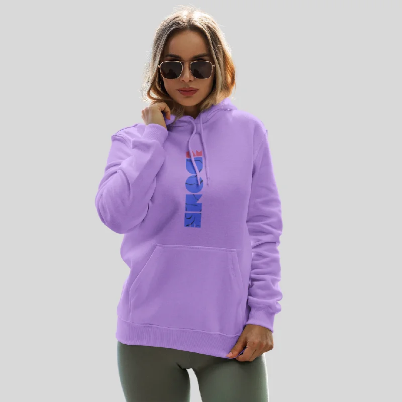 Stay Cozy and Chic with Our "DONE" Printed Women's Lavender Hoodie! Hoodie with Pocket Utility Practical Stay Cozy and Chic with Our "DONE" Printed Women's Lavender Hoodie! Hoodie with Pocket Utility Practical
