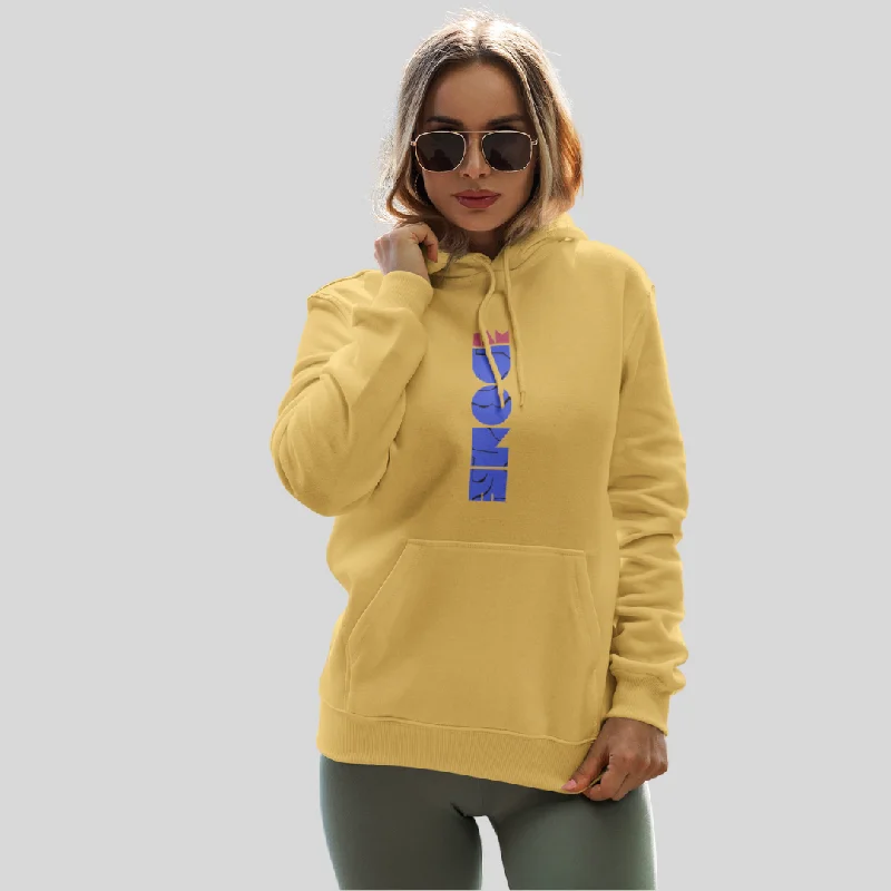 Stay Cozy and Chic with Our "DONE" Printed Women's Yellow Hoodie Hoodie with Belted Waist Structured Tailored Stay Cozy and Chic with Our "DONE" Printed Women's Yellow Hoodie Hoodie with Belted Waist Structured Tailored