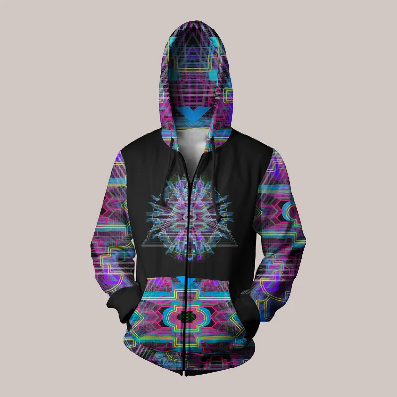 Vegitalista Hoodie – Futuristic Geometric Psychedelic Art Hoodie with Zipper Versatile Modern Vegitalista Hoodie – Futuristic Geometric Psychedelic Art Hoodie with Zipper Versatile Modern