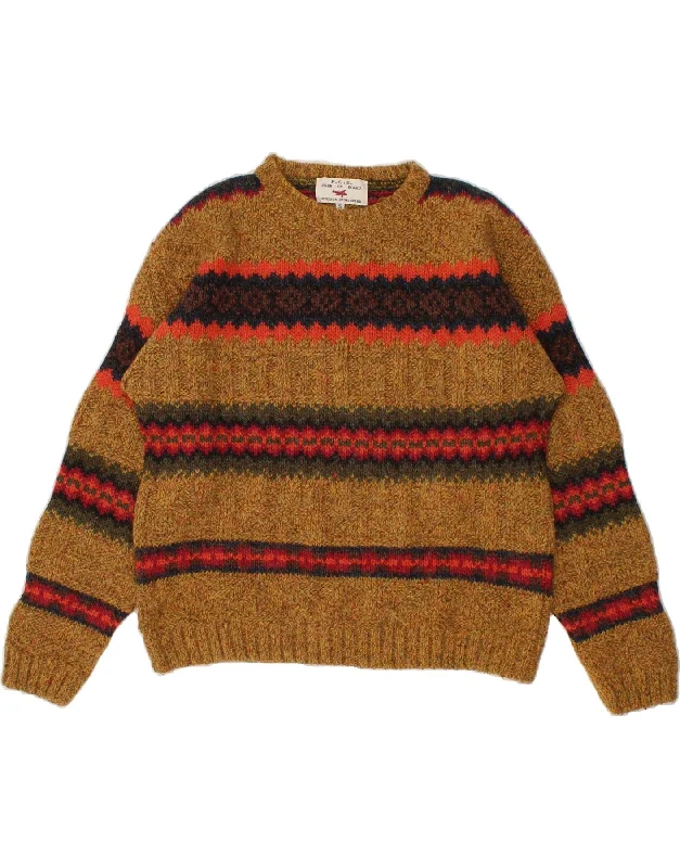 VINTAGE Womens Oversized Boat Neck Jumper Sweater UK 10 Small Brown Mesh Sweater Canvas Denim VINTAGE Womens Oversized Boat Neck Jumper Sweater UK 10 Small Brown Mesh Sweater Canvas Denim